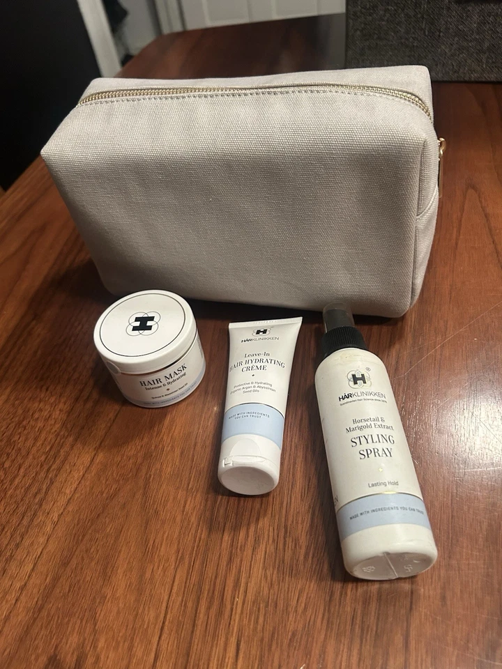 Kit de artículos de tocador HARKLINIKKEN spray de peinado máscara para el cabello crema hidratante más de $200 Foto 1 de 4