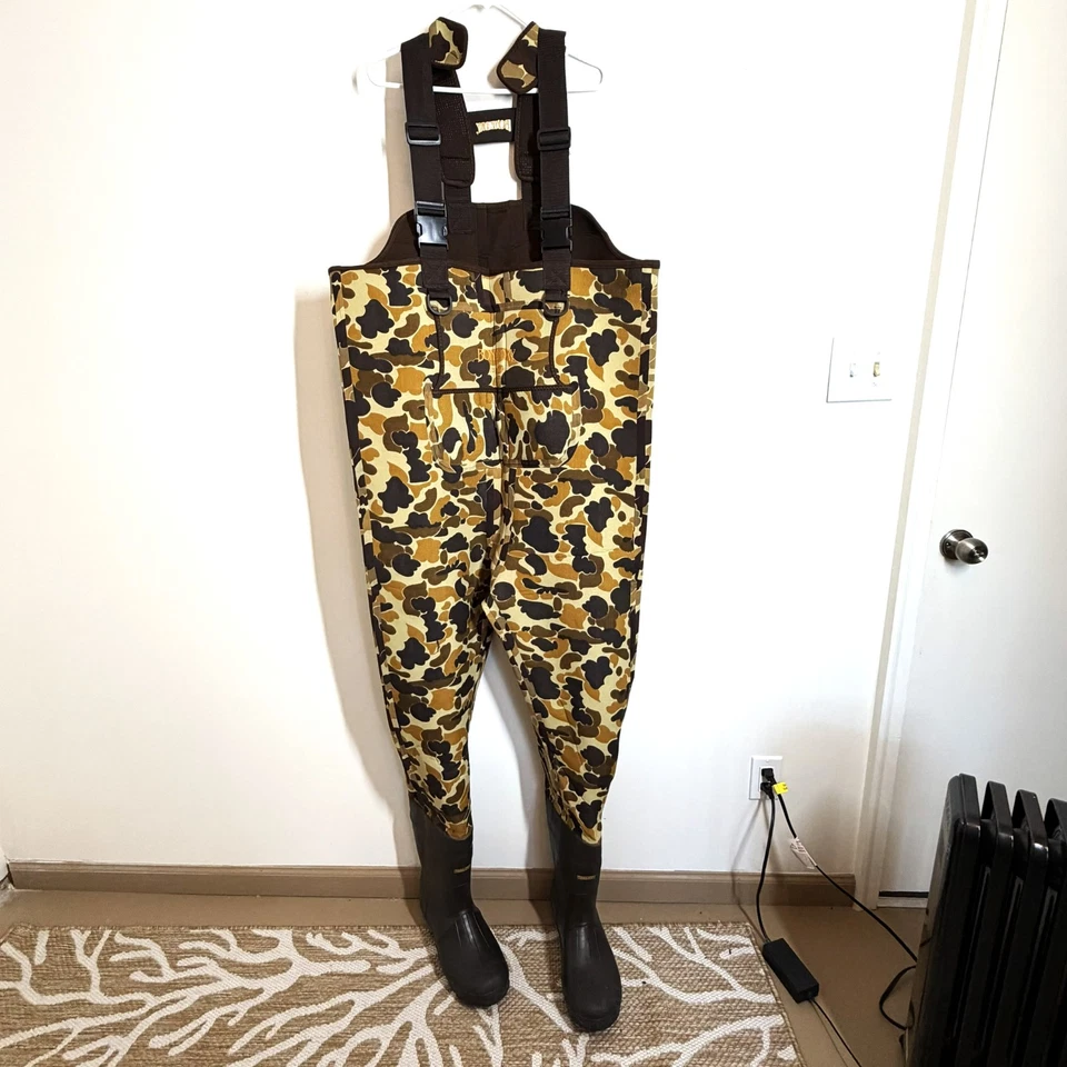 Vadeadores de neopreno altos de pecho seco de hueso pelirrojo talla 13 de EE. UU. con caja Foto 1 de 4