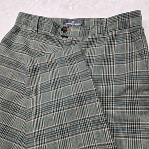 Houston White Plaid Suit Pants Men's 32X30 Green - Picture 1 of 14