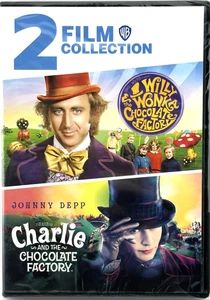 WILLY WONKA (1971) / CHARLIE AND THE CHOCOLATE FACTORY (2005) DVD - NIW Unopened - Picture 1 of 3