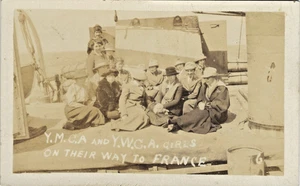 Washington DC Y. M. C. A. and Y. W. C . A. Girls on their Way to France WWI RPPC - Picture 1 of 1