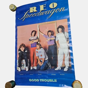REO Speedwagon Good Trouble 33x47.5 Large Promo Poster Vintage 1982 CBS Records - Picture 1 of 10