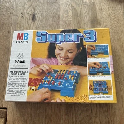 Vintage Super 3 Board Game 1978 By MB Games COMPLETE Boxed - Image 1 of 4