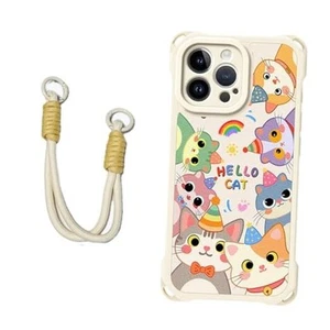 Work for iPhone 16 Pro Max Cover Cute iPhone 16 Pro Max 6.9” White-Party Cats - Photo 1 sur 5