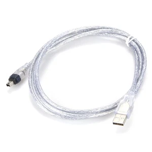 100/200/400 Mbits Rates USB to 1394 Line 4-Pin Data Transfer Male Cable Cord - Photo 1/8