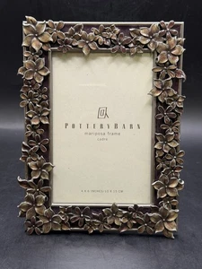 Vintage Pottery Barn Mariposa Rahmen Emaille Blumen 4" x 6" Foto NEUWERTIG! - Bild 1 von 6