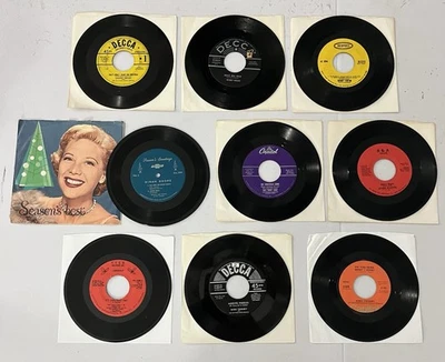 Lot of (9) Miscellaneous Christmas Music 45 RPM Records - Lot #6 - Image 1 of 2
