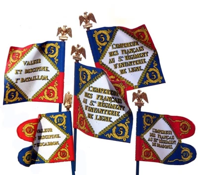 FIVE FLAGS of NAPOLEONIC or SEVEN YEARS WARS  - YOUR CHOICE of 5 (54mm OR 28mm) - Image 1 of 4