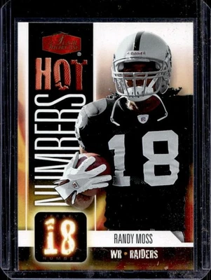 2006 Fleer Flair Showcase Randy Moss Hot Numbers #HN18 Raiders - Image 1 of 2