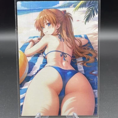 Asuka Langley Anime Waifu Card Doujin ACG Goddess Holo - Image 1 of 4