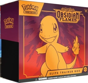 POKEMON LLAMAS DE OBSIDIANA ESCARLATA Y VIOLETA ENTRENADOR DE ÉLITE 10 CAJAS DE TARJETAS DE EXPLOSIÓN - Imagen 1 de 2
