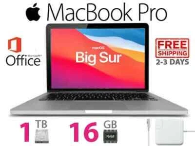 Apple Macbook Pro 16GB RAM + 1TB HD + BIG SUR + OFFICE 2019 + 2 YEAR WARRANTY - Image 1 of 4