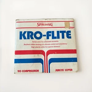 Vintage Original In-Box Spalding Kro-Flite Dozen Golf Balls New Old Stock NOS - Picture 1 of 4