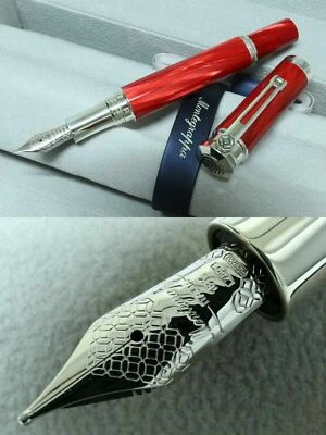 Montegrappa "EMOZIONE" Füllfederhalter NIB 18k Gold B 925Silver Red eVp 1250€ - Bild 1 von 4