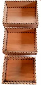 Wood Rectangular Nesting Boxes/Crates - New Set of 3 - Picture 1 of 6