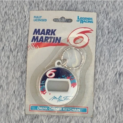 Legends of Racing Mark Martin #6 Drink Opener Keychain Nascar Collectible Cover