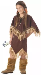 Costume 6pc Indian American Native Pocahontas Girl Medium 8-10 - Picture 1 of 2