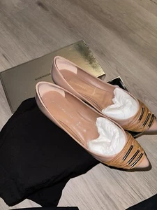 SIGERSON MORRISON Womens Size 10 Tan Patent Leather Flats New in Box  - Picture 1 of 8