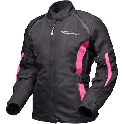 Damen Motorrad Jacke 46 - Modeka Luana Lady - wasserdicht schwarz-pink - Bild 1 von 3