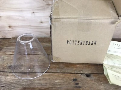 Pottery Barn Classic Sconce REPLACEMENT SHADE ONLY Clear Glass Light Cover - Image 1 of 4