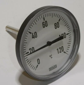 Bimetal Thermometer, 0...120°C, 100mm - WIKA A52.100/1 - 3904180 - Picture 1 of 2