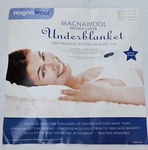 MAGNETIC MATTRESS PAD-Merino Wool Deluxe Magnetic Mattress Pad-(Full Size) - Picture 1 of 2