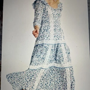 LoveShack ausgefallenes Arcadia Kleid 6 neu mit Etikett Blue Jay Song - Bild 1 von 5