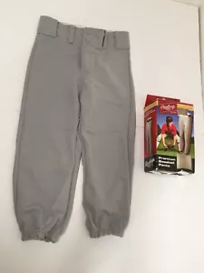 Rawlings Youth/ Small Premium Baseball Pants Gray Elastic Bottom WALY31P New - Picture 1 of 6
