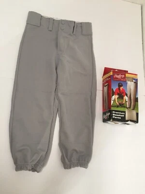 Pantalones de béisbol premium Rawlings juveniles/pequeños gris parte inferior elástica WALY31P nuevos Foto 1 de 4