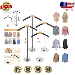 Height Adjustable T-Shirt Display Stand, 20-35 Inch for Retail & Vendors - 4 Pcs - Picture 1 of 8