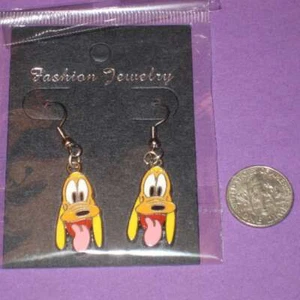 Pluto Dangle Enamel Charm Earrings (Handmade) with Packaging - A - Picture 1 of 1