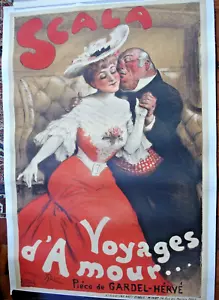 AFFICHE GEORGES REDON- 1905-LA SCALA- VOYAGES D'AMOUR 121 x 81 cm- ORIGINALE - Bild 1 von 12