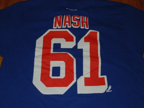 NEW YORK RANGERS RICK NASH SHIRT MENS LARGE REEBOK BLUE Cover