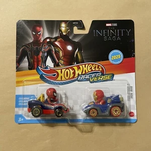 2025 Hot Wheels Racer Verse Infinity Saga 2-pack Iron-Spider & Iron Man NEW 2025 - Picture 1 of 4