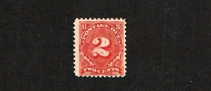 1917 U.S. POSTAGE DUE Numeral  2c Carm Rose p.11  Sc#J62 M/NH/OG Pretty! - Image 1 of 1