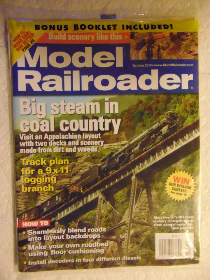 MODEL  RAILROADER Magazine Oct 2010 Big Steam Coal Country - Image 1 of 1