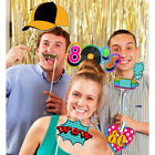 Adult Birthday Party Photo Booth Props Set with 21Pcs Accessories