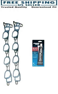 2 Pcs Replacement For Ford XW7Z-9439-AA Intake Gasket + 1 Silicone Made in USA - Image 1 of 4