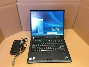 IBM ThinkPad T60 Laptop 15"inch LCD 1.83GHz 60GB HDD 1GB RAM Windows XP Pro - Picture 1 of 9