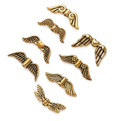 50 cuentas de metal de aleación tibetana talladas espaciadores sueltos de oro antiguo de 7 ~ 8,5 mm Foto 1 de 4