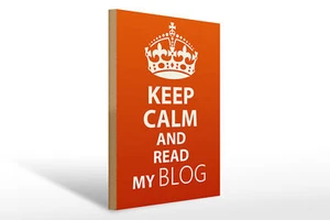 Holzschild Spruch 30x40 cm Keep Calm and read my block Deko Schild wooden sign - Imagen 1 de 5