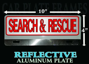 BÚSQUEDA Y RESCATE BOMBERO REFLECTANTE ALUMINIO METAL Placa Topper  - Imagen 1 de 3