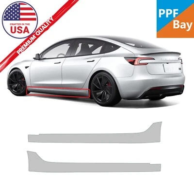 适用于特斯拉 Model 3 2024 - 2025 摇杆面板油漆保护膜预切套件 PPF — 第 1/4 张图片