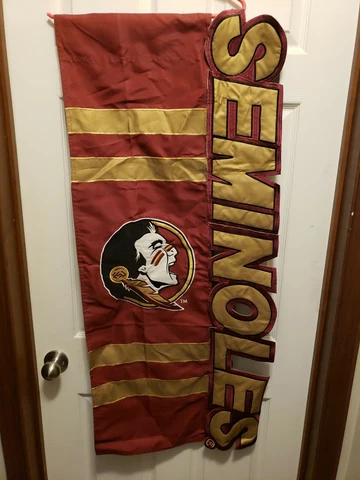 Florida State Seminoles Sculpted Applique House Flag 19.5" X 43" Cover
