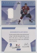 2001 ITG Be A Player Memorabilia All-Star Jersey /98 Chris Pronger #ASJ-43 HOF