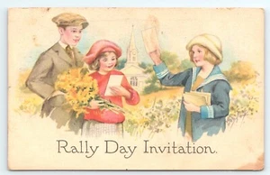 AK Kundgebungstag Einladung Sonntagsschule 12. Oktober 1924 - Bild 1 von 3