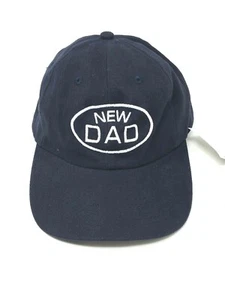 New Dad Navy Blue Baseball Cap Brass Buckle Shower Gift Fathers Day Baby NWT - Picture 1 of 5