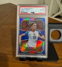 2017-18 Panini Select Blue Prizm 195/299 Carli Lloyd #35 PSA 8