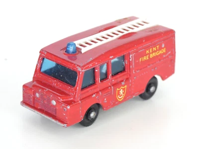 Matchbox Land Rover Fire Truck No57 Kent Fire Brigade Lesney Toy Vintage Diecast - Image 1 of 4