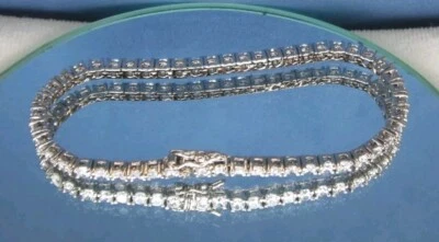 Gold Coast Platinum Plated Clear Crystal Tennis Bracelet - Image 1 of 4